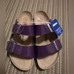 Birkenstock Vibrant Purple Double-Strap Sandals. Size 8. NWT.